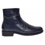 Ghete barbati office elegante din piele naturala cu fermoar Bleumarin TANCABL